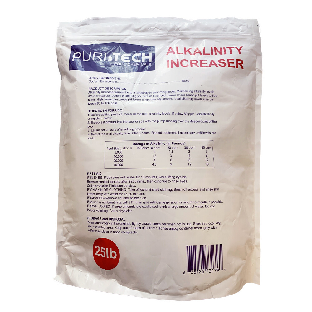 Puri Tech Chemicals Calcium Hardness Increaser & 25lb Alkalinity Increaser Kit