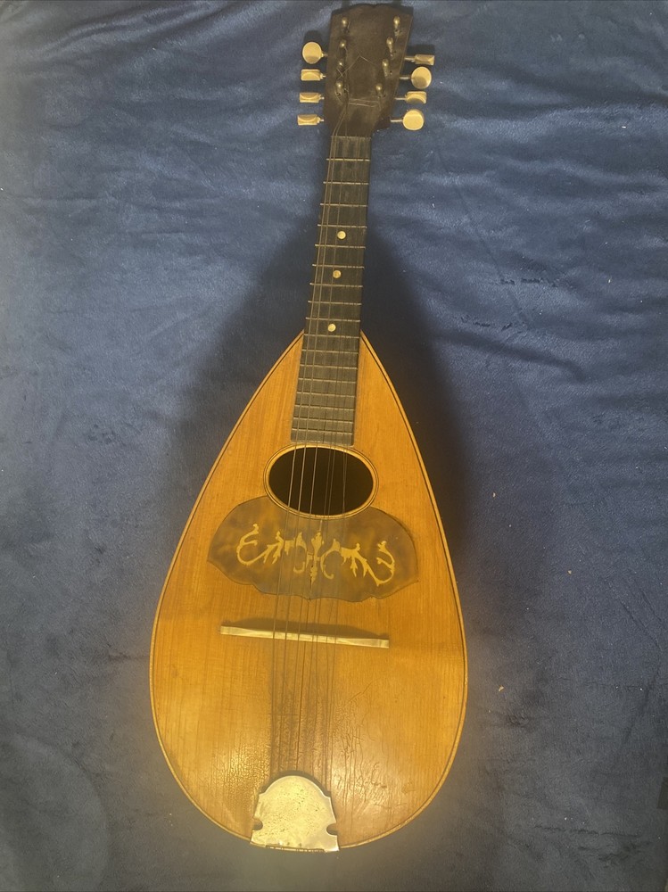 Antique Humpback Mandolin With Original Case