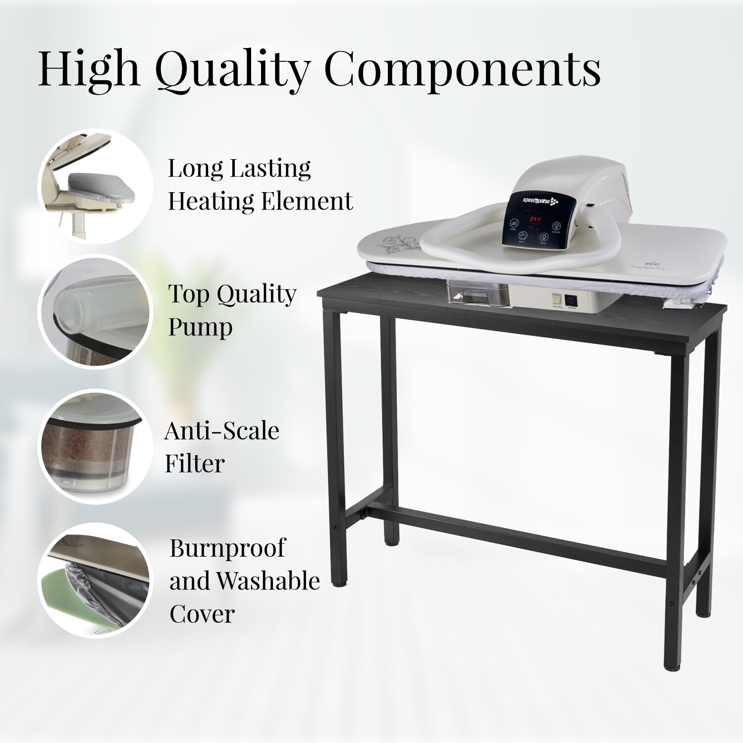 SpeedyPress Digital Steam Press 100HD | Premium Extra Large 40 Inch Iron Press