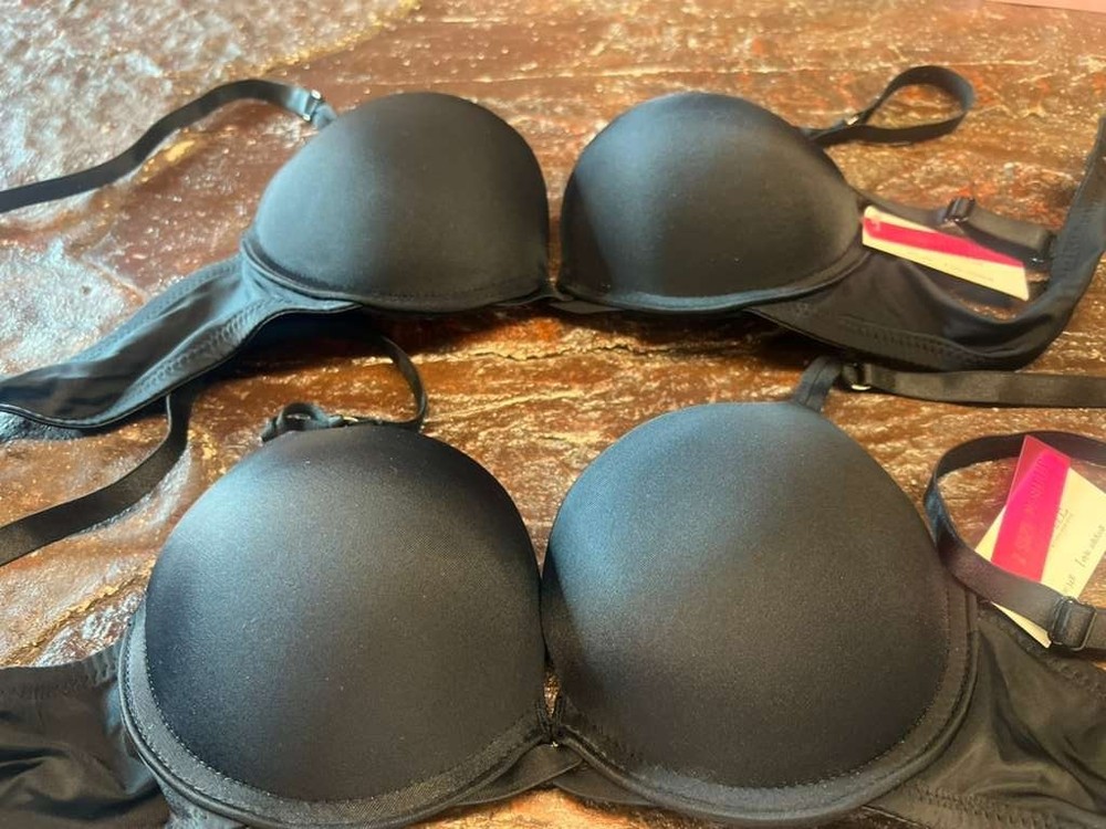 SUPER PUSH UP DOUBLE PADDED BOMBSHELL ADD TWO CUP SIZE BRA  2PCS BUNDLE