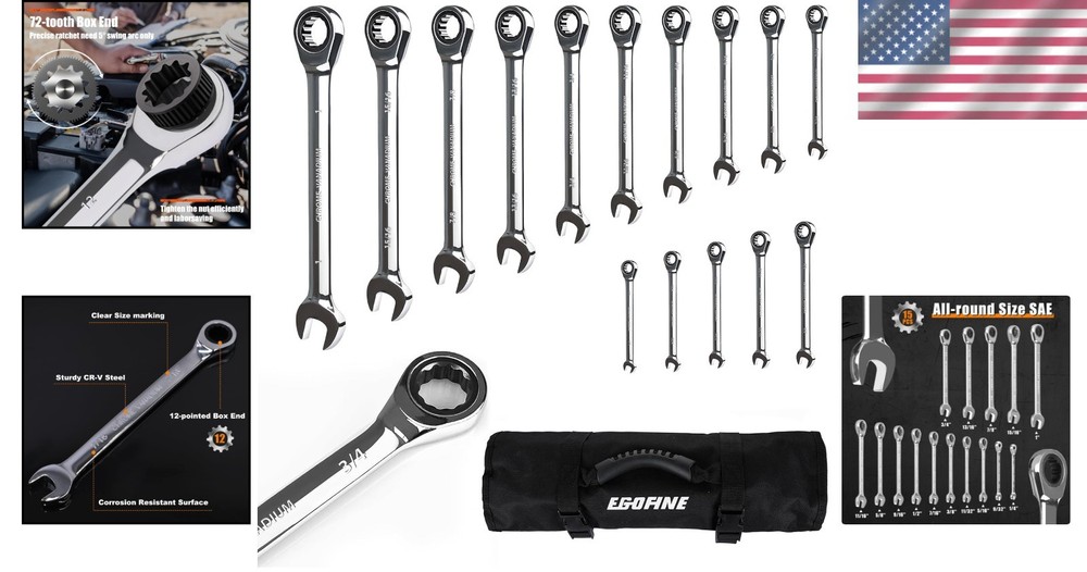 Ratcheting Wrench Set