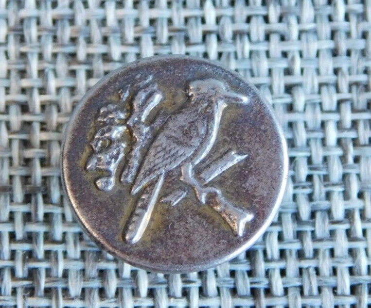 Antique Vtg Uniform Work Stud Button Bird  Aprx: 11/16" #405-B