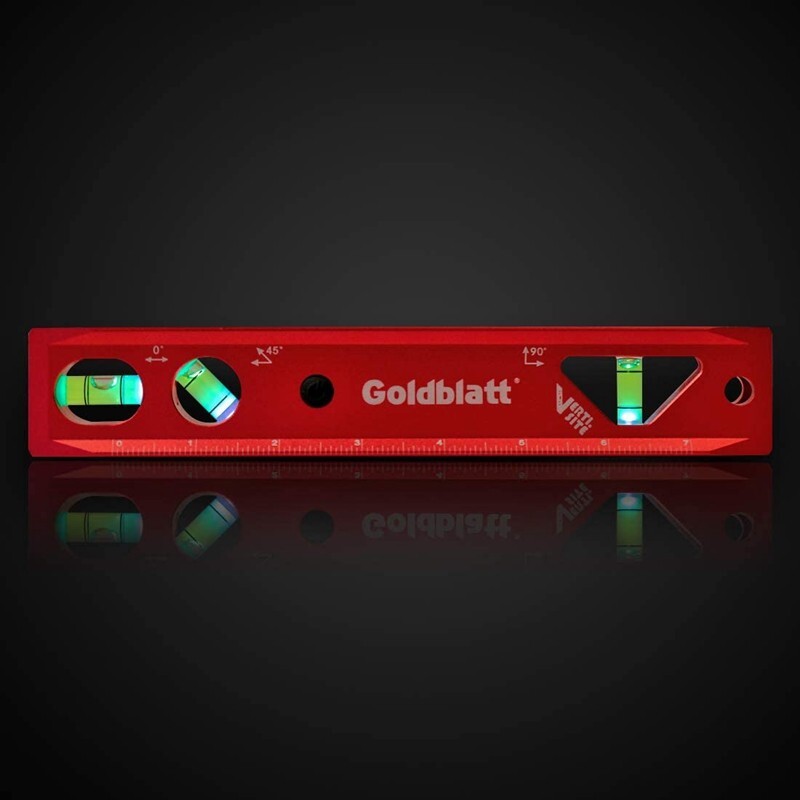 Goldblatt 3PCS Torpedo Level Set 9" 24" 48" Spirit Level Included Aluminum Alloy