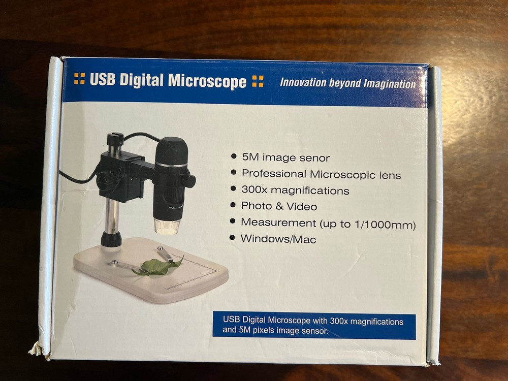 USB Digital Microscope, With 300x Magnifications And 5M Pixels Image Sensor