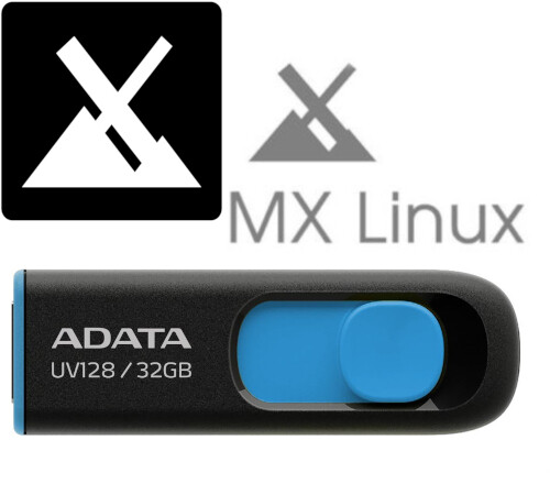MX Linux 23.2 XFCE 64 Bit 32 Gb USB 3.2 Drive Fast Live or Install Bootable
