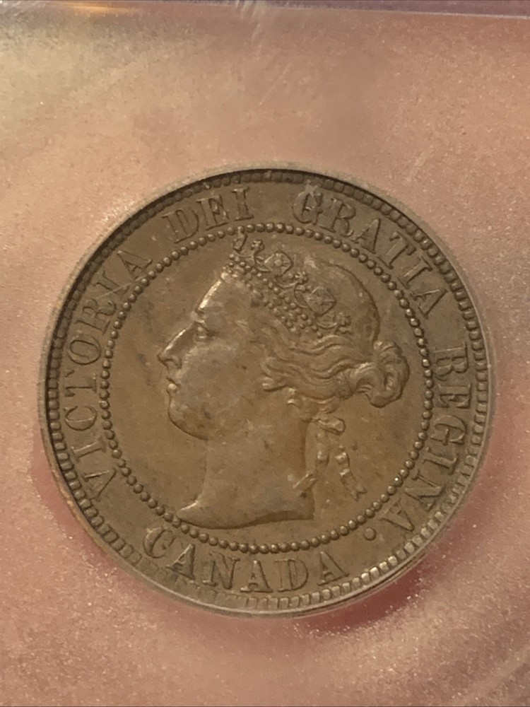 1893 CANADA LARGE CENT ~ ICG AU55 ~