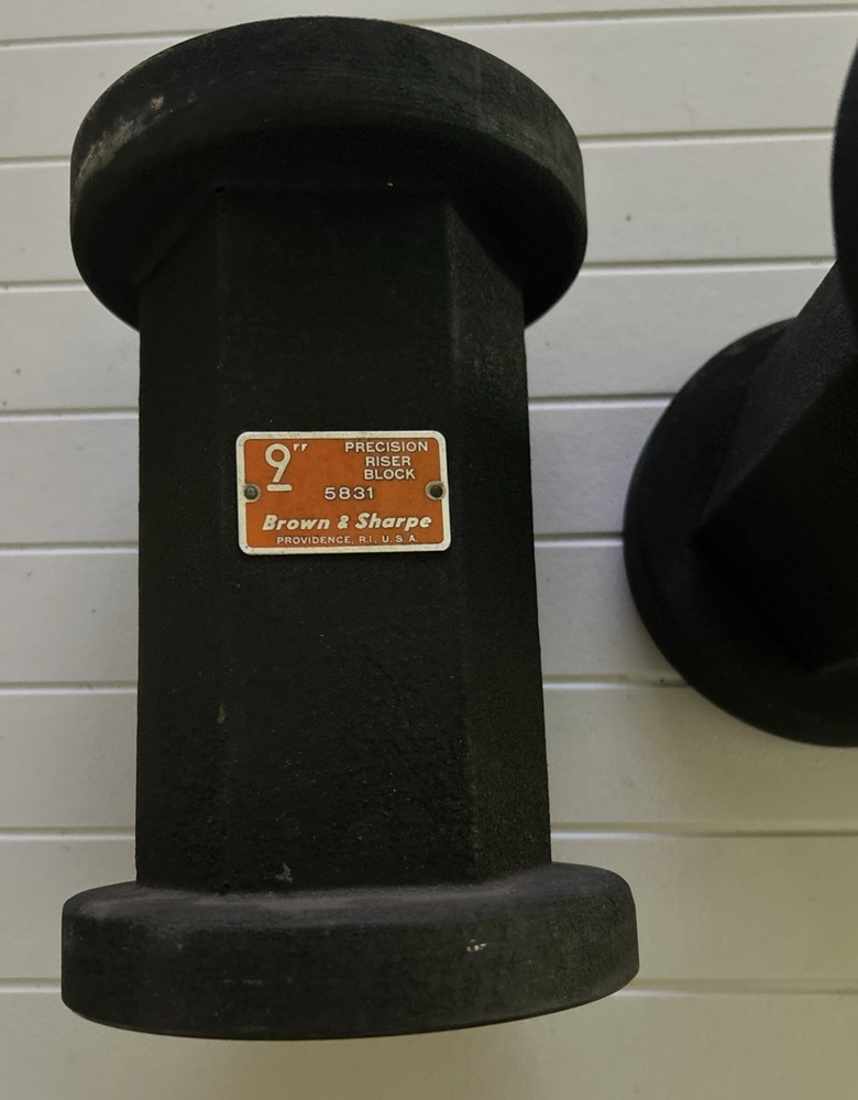 Brown & Sharpe Precision Riser Block 9” Model 5831