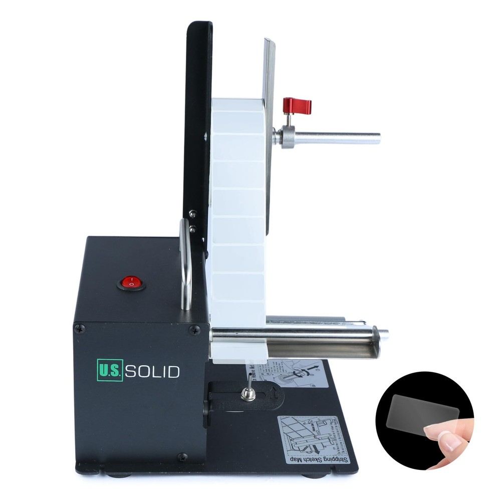 U.S. Solid Automatic Label Dispenser Translucent Clear Labels 4.52 in Width