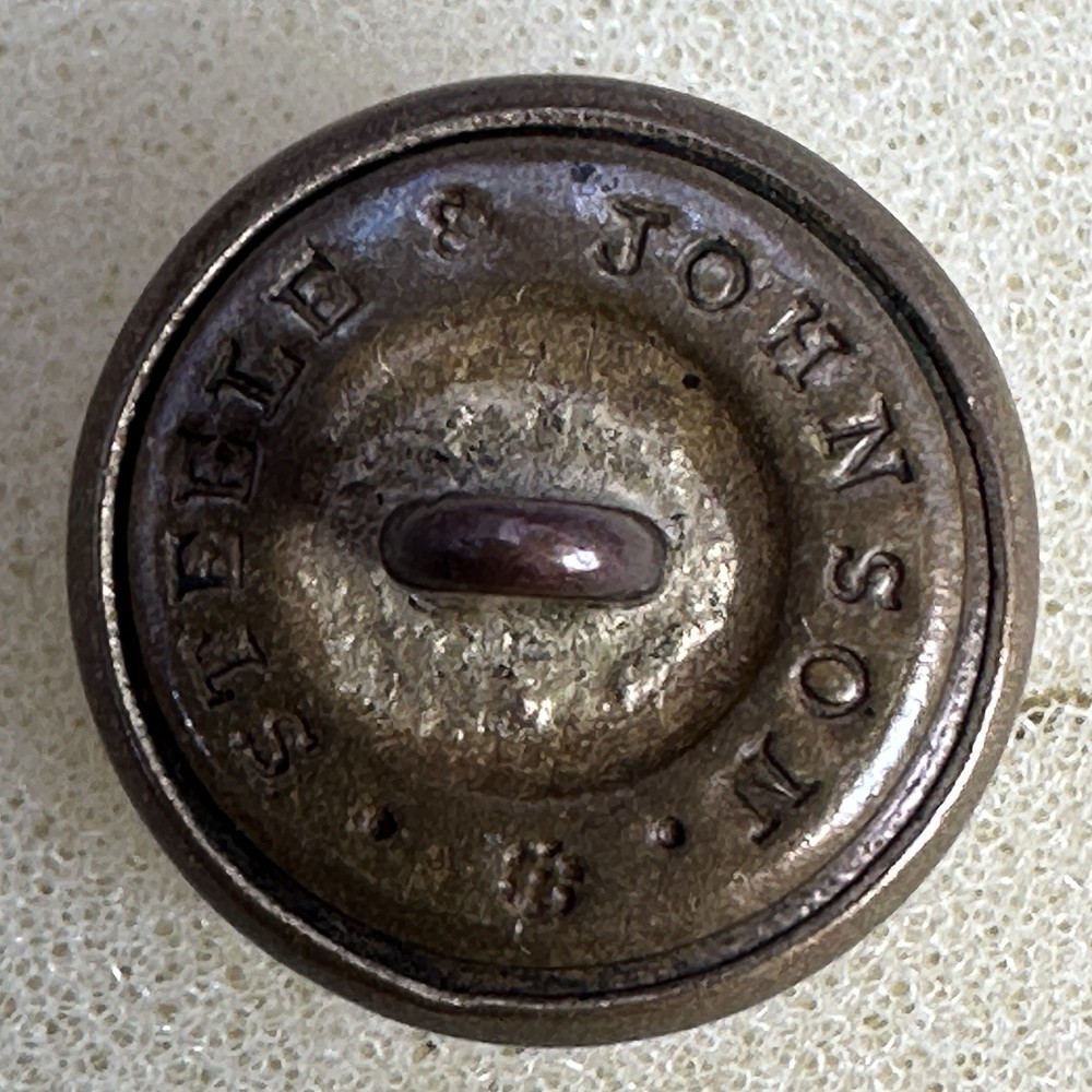 Antique Civil War Era US Army Eagle Button 14.5mm Steele & Johnson Waterbury