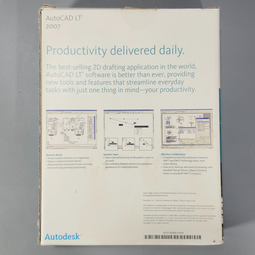 AutoCAD LT 2007 Autodesk Drafting Software in Box Serial Activation Key Untested