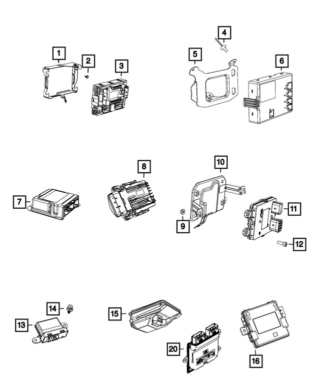 Genuine Mopar Forward Facing Camera 68589073AA
