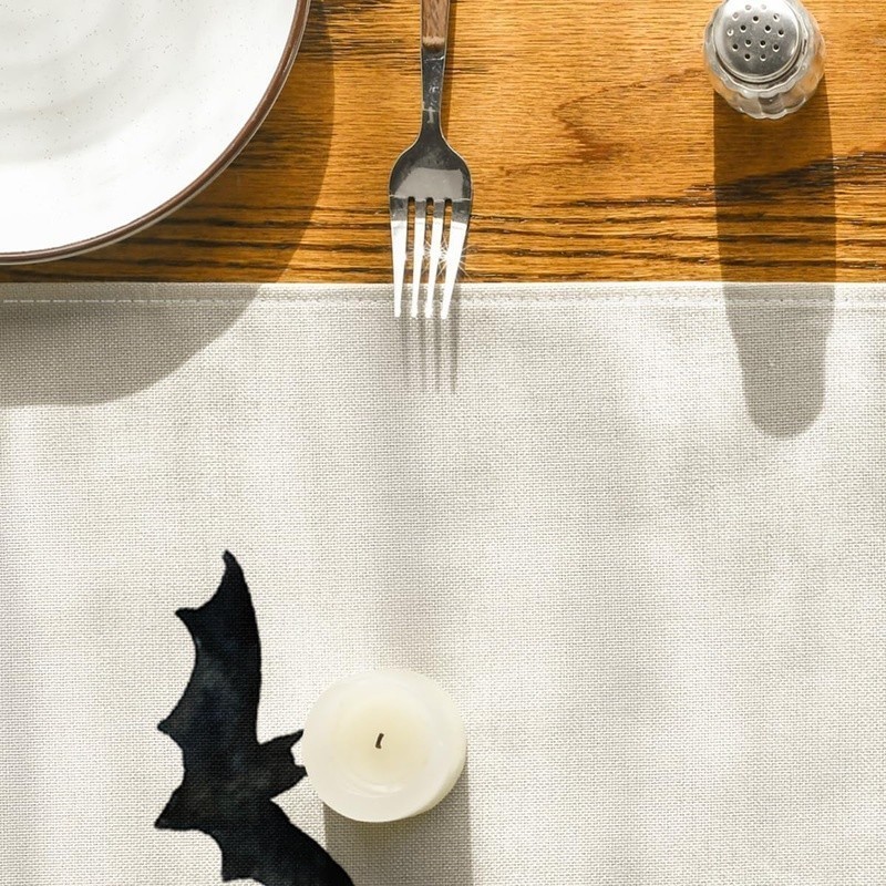 Durable Polyester Table Runner Soft Vibrant Cartoon Print Ideal Dining Events US