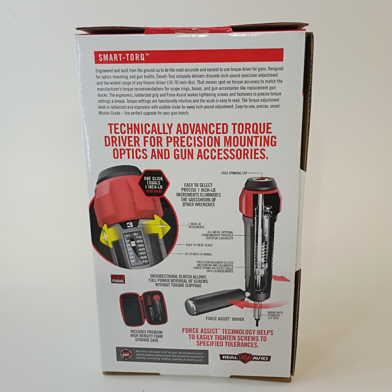 Real Avid Smart-Torq Master Grade 1 Inch-Lb Torque Driver With Case - AVSTORQ