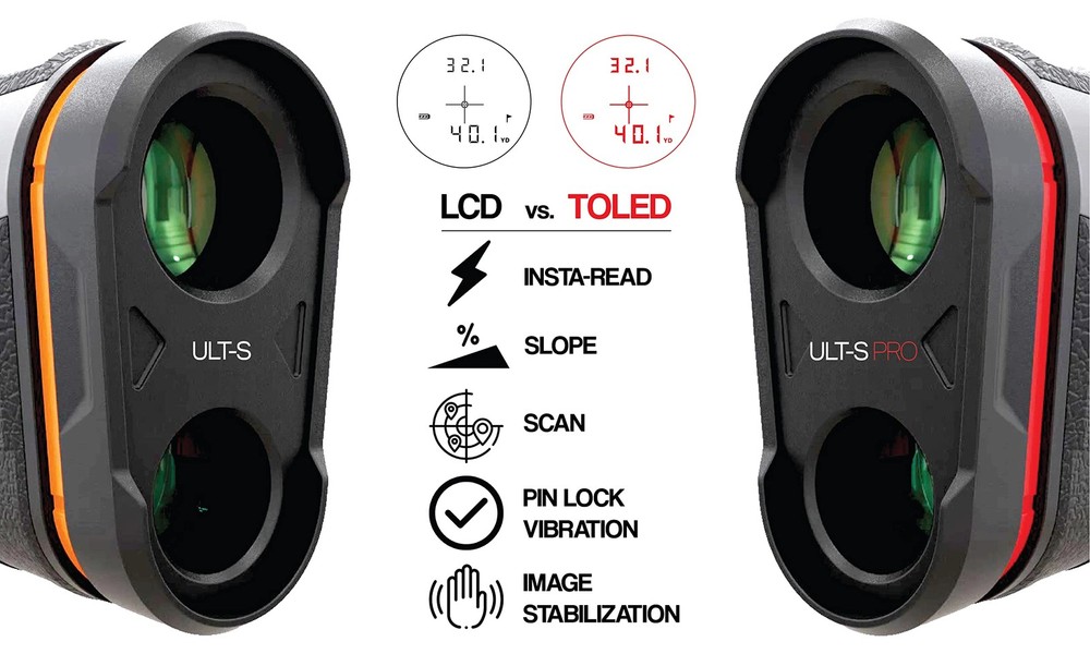 ULT-S Pro Golf Rangefinder with Stabilization, Slope & Vibration | Hyper Read...