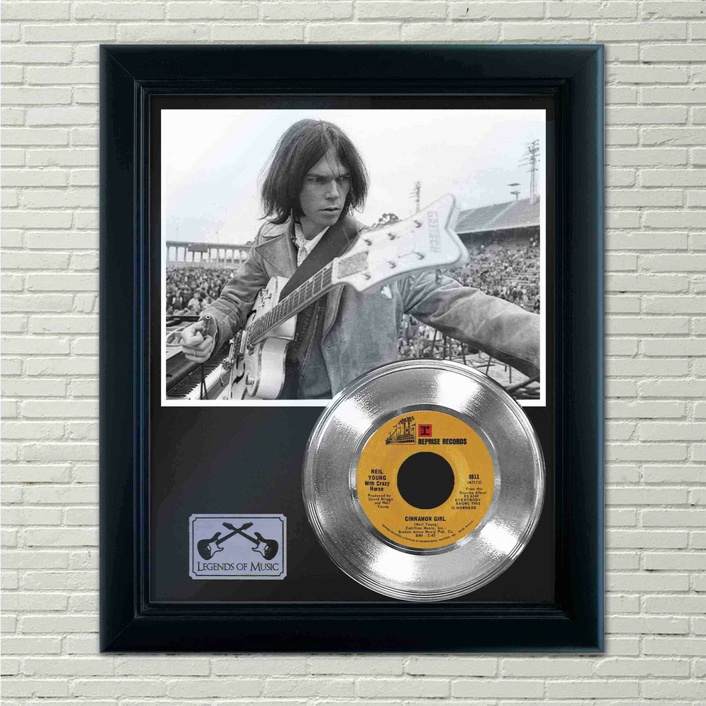 Neil Young "Cinnamon Girl" Silver Framed Record Display