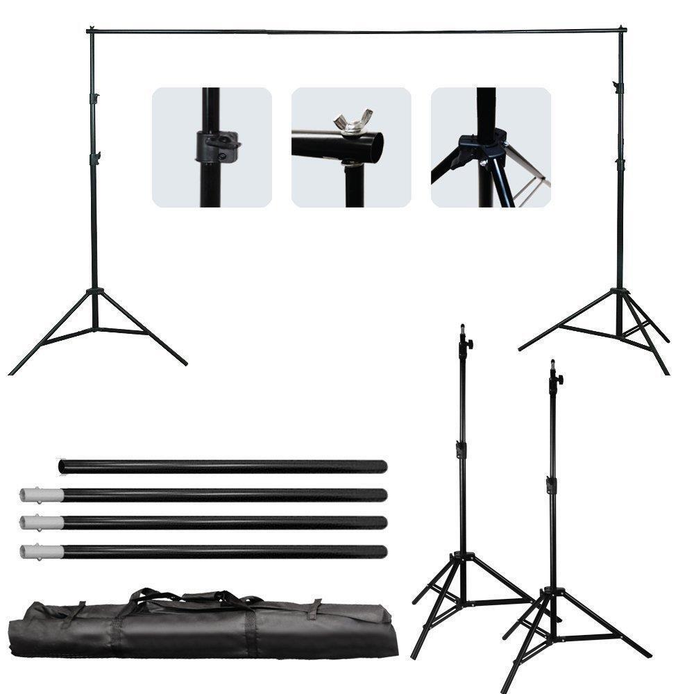 10Ft Heavy Duty Adjustable Photography Background Support Stand Kit With Case