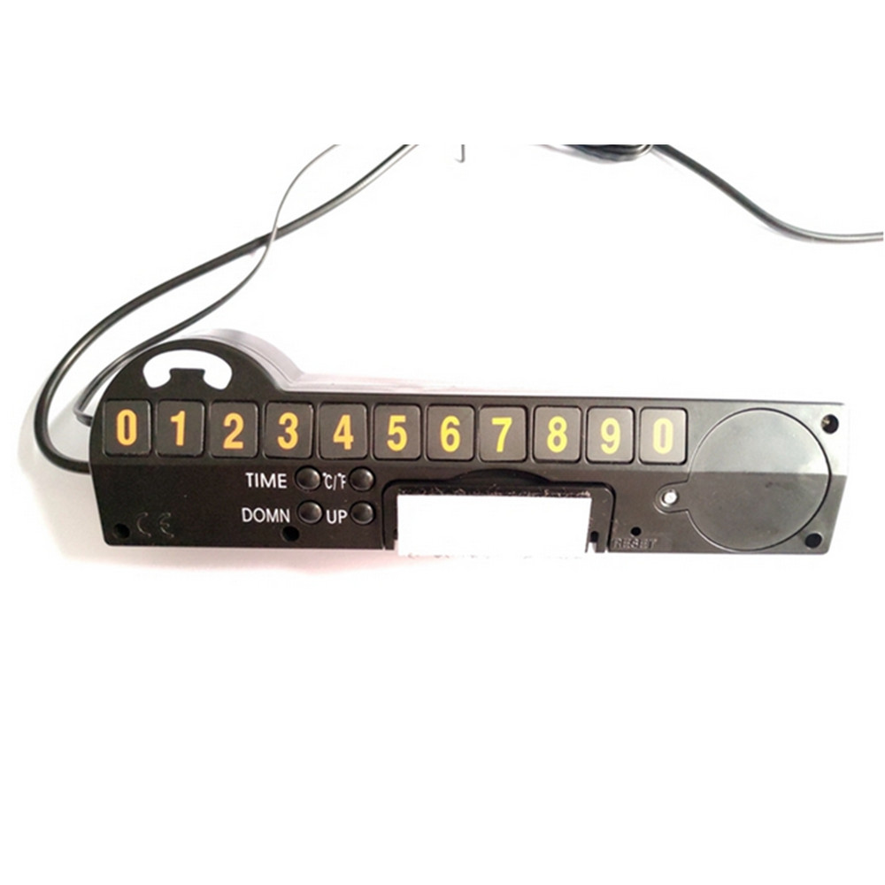 Car Digital Clock Thermometer Temperature Voltage Meter LCD Backlight Dash Mount