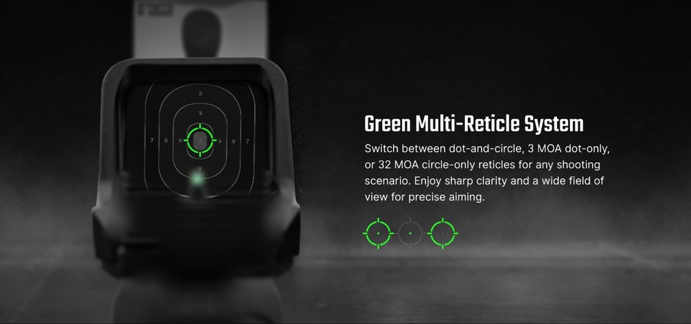 Osight C 3 MOA Dot Sight with 32 MOA Circle (Green)