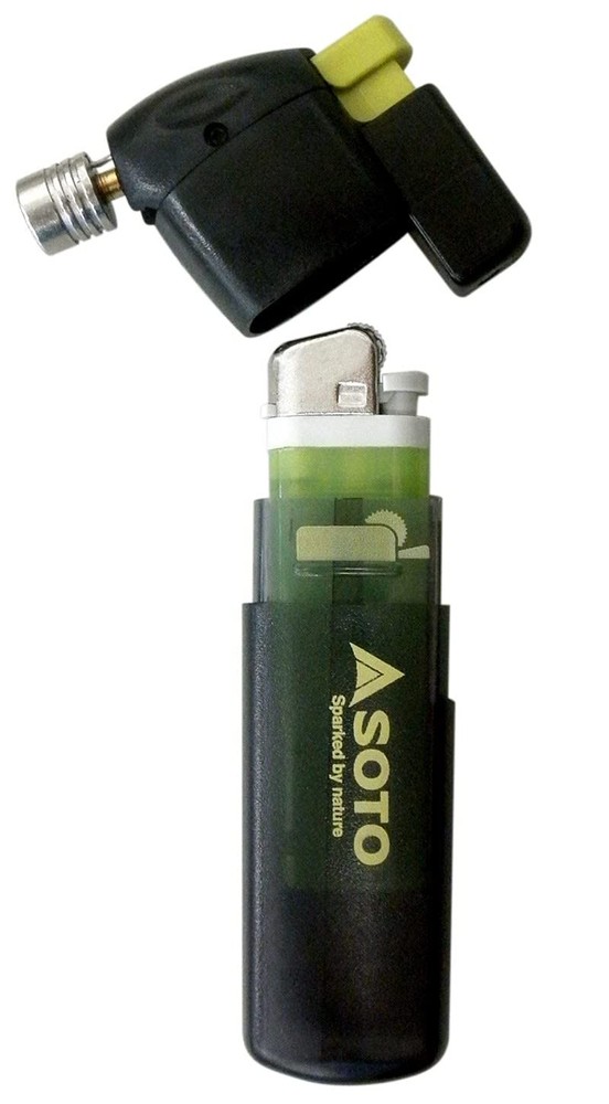 SOTO Butane Torch Lighter, Compact Windproof Pocket w/ Refillable Lighter