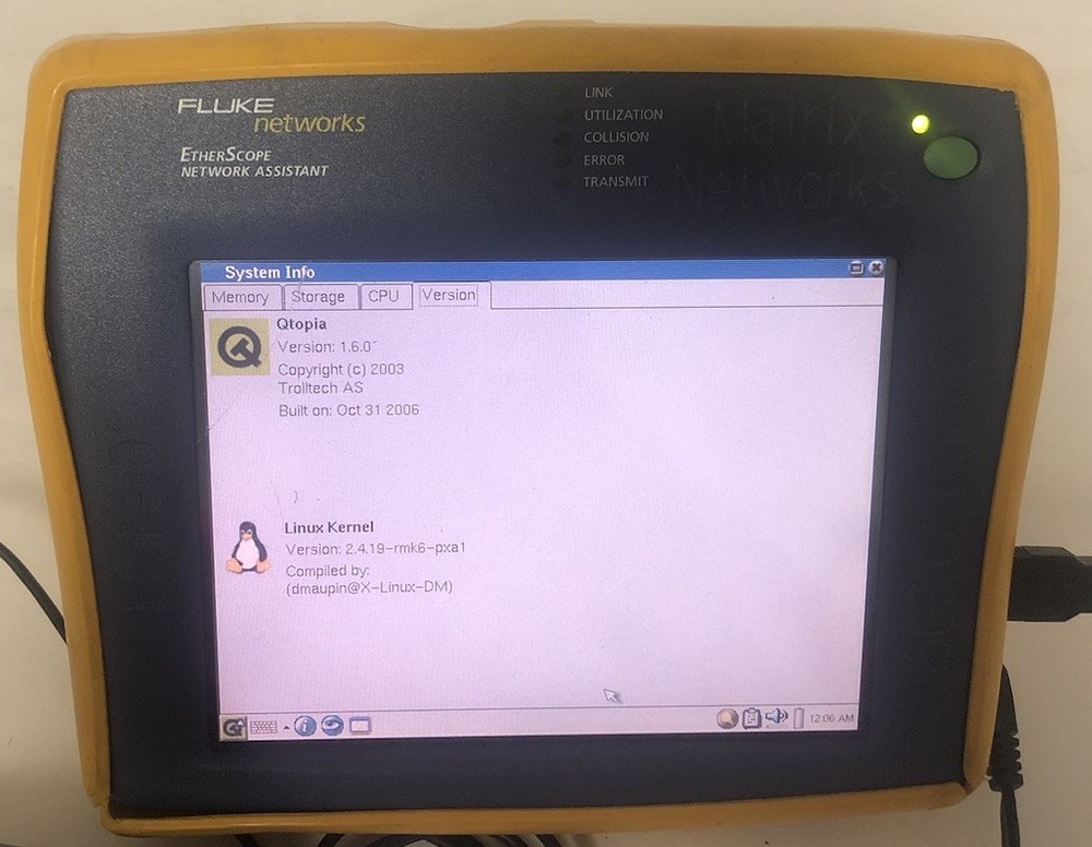 Fluke EtherScope Network Assistant-Tested Touchscreen not working,screen cracked