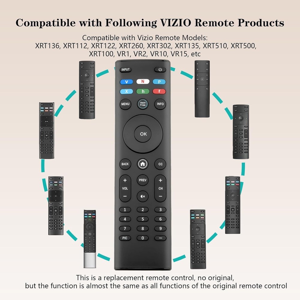Replacement Remote Control for Vizio Smart TV (XRT140), Compatible with...
