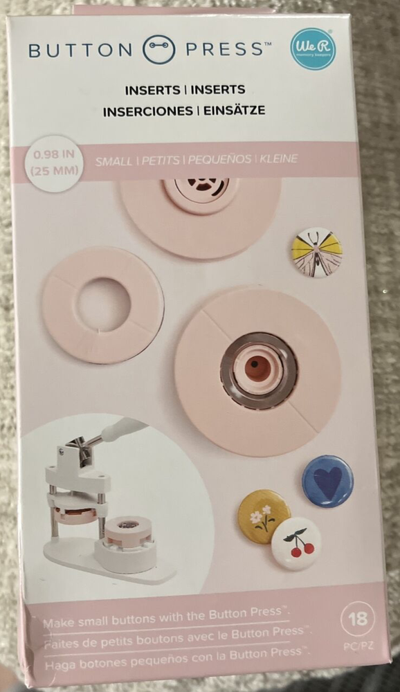 We R Memory Keepers Button Press Inserts-Small (25mm)