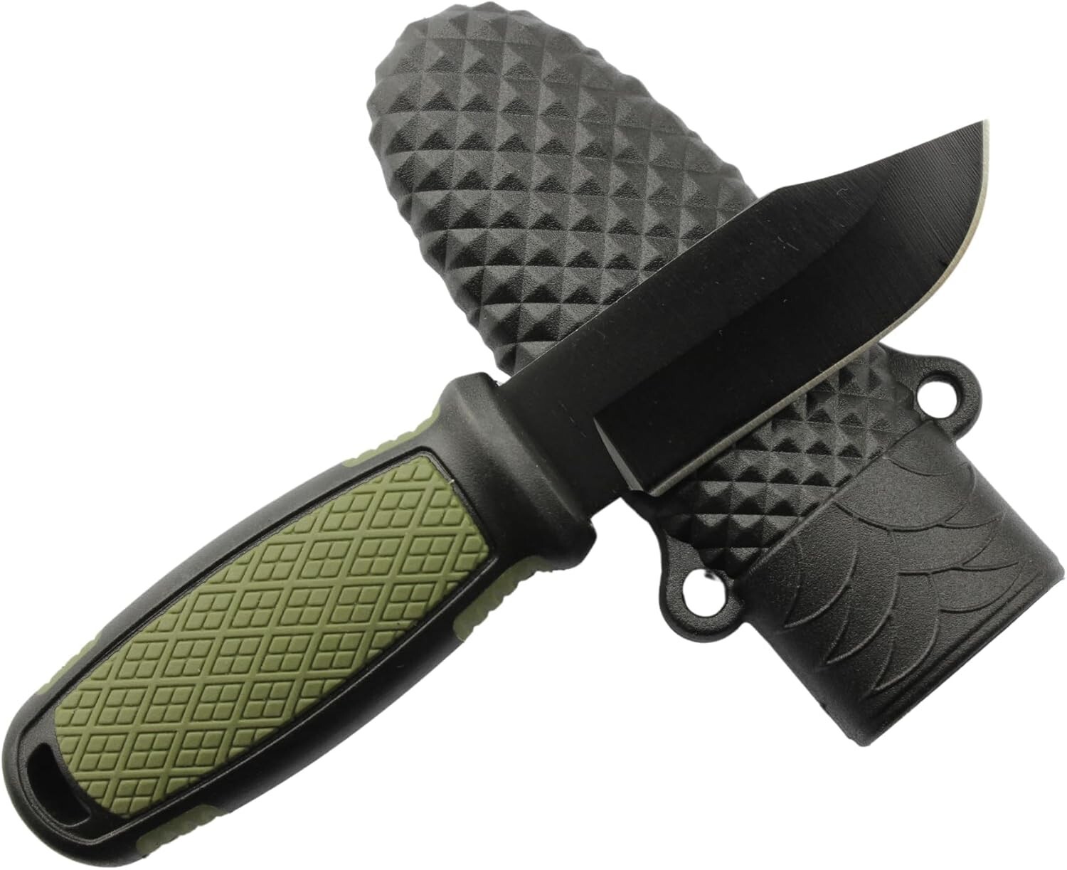 RPG-Mini Fixed Blade Knife 2.5" Stainless Steel EDC Neck Knife w/ Chain- Outdoor