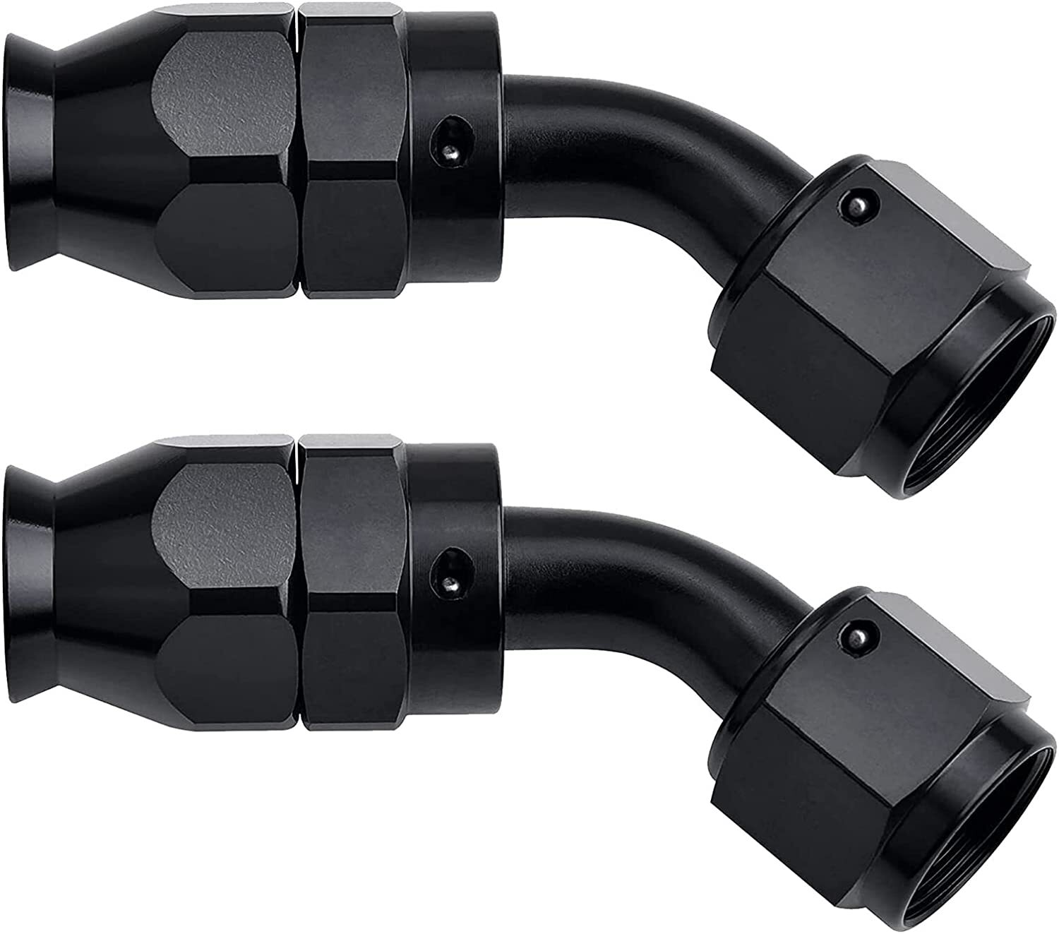 LokoCar PTFE Hose End Fittings 4AN 6AN 8AN 10AN 0° 45° 90° Degree Fits PTFE Hose