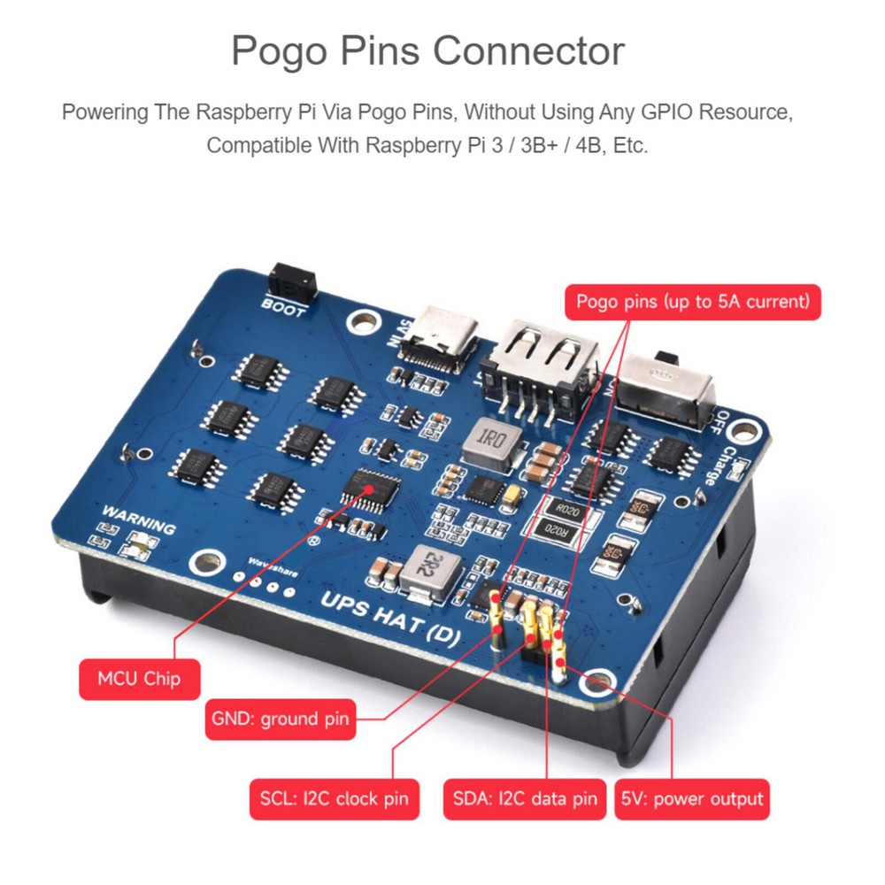 5V UPS HAT (D) Starter Kit For RPI Raspberry Pi Uninterruptible Power Supply