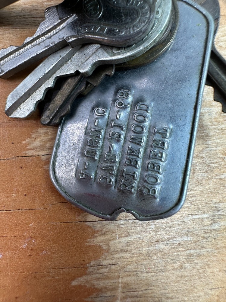 1940s Vintage WW2 USN Navy Dog Tag Issued to Robert Kirkwood Unresearched