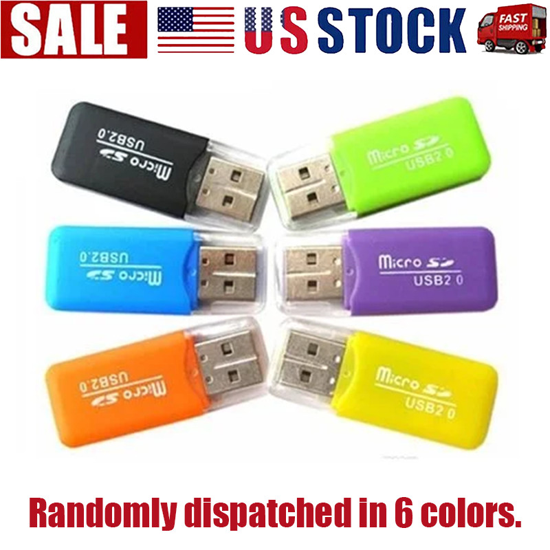 USB 2.0 Micro SD SDHC TF Card Reader Memory Adapter for PC Laptop Camera lot