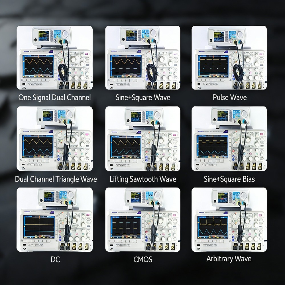 60MHz 200MSa/s 2-Channel Arbitray Waveform Function Generator Frequency Meter