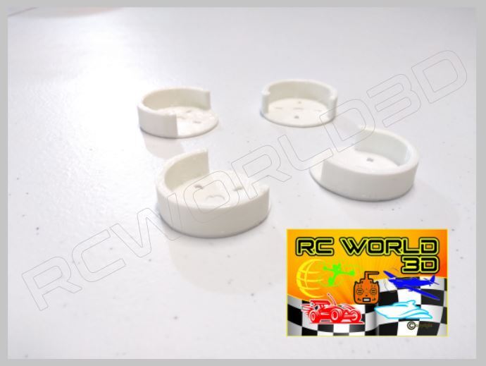 QUADCOPTER BRUSHLESS MOTOR MOUNT/BASE PROTECTOR WHITE 3D PRINTED SOLID - PLA