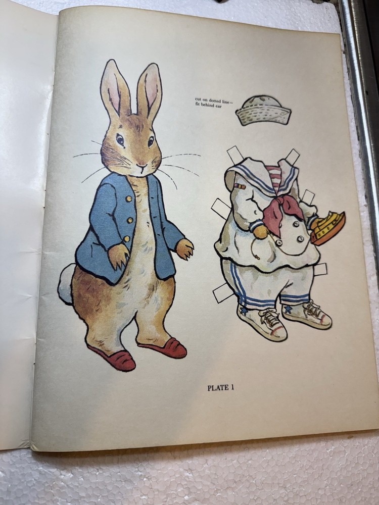 1982 Peter Rabbit Paper Dolls Book