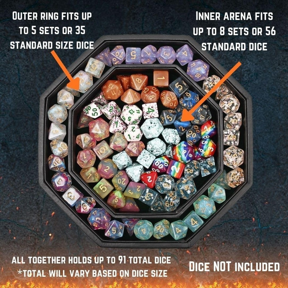 Faux Black Dragon Hide Dice Arena Tray