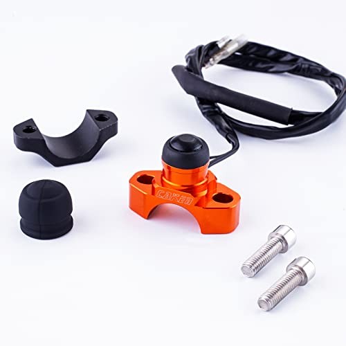 CNC Motorcycle ATV Water Proof Engine Start Stop Kill Switch Button for Orange