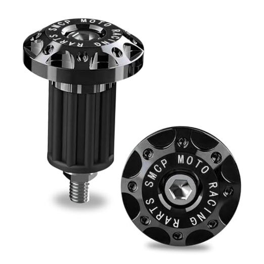 Universal Motorcycle Bar End Plug, Shockproof Handlebar End Caps, 2 PCS Black