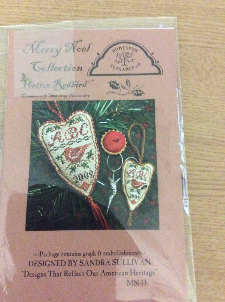 Homespun Elegance Counted Thread Pattern And Floss   A Merry Noel Christmas