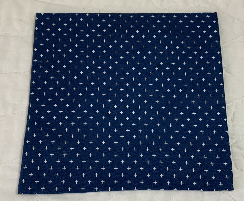 Vintage Patchwork Quilt Table Topper Or Mini Doll Crib Quilt, Nine Patch