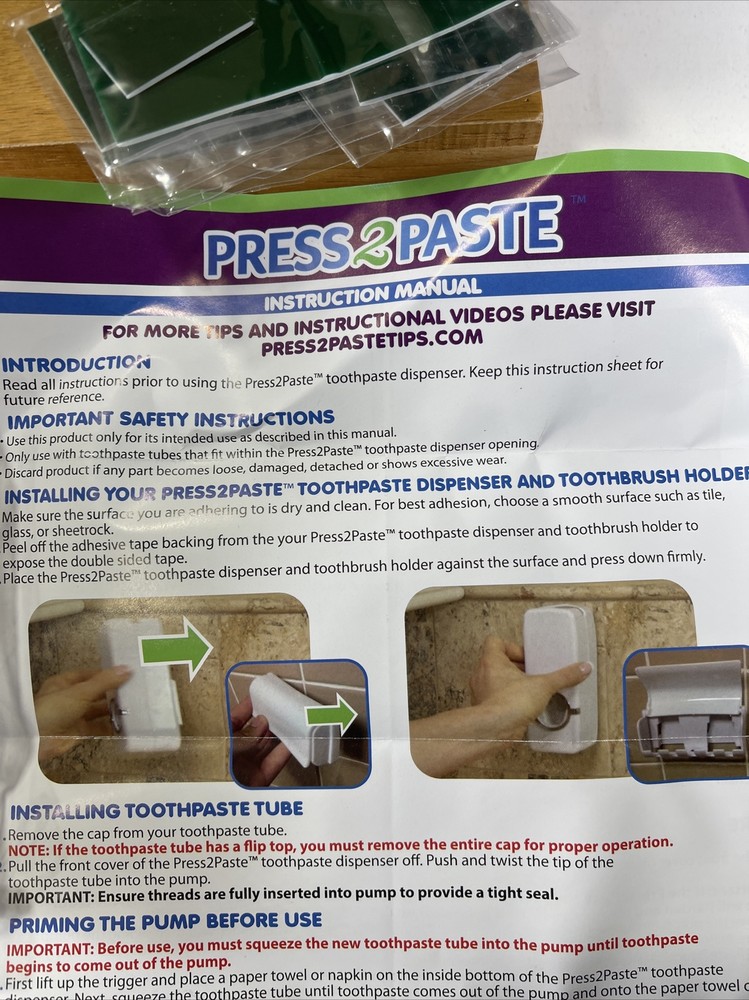 NOS RC Press to Paste -toothbrush holder and toothpaste dispenser