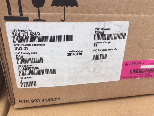 ERICSSON KDU 137 624/3 DUS 31 / KDU137624/3