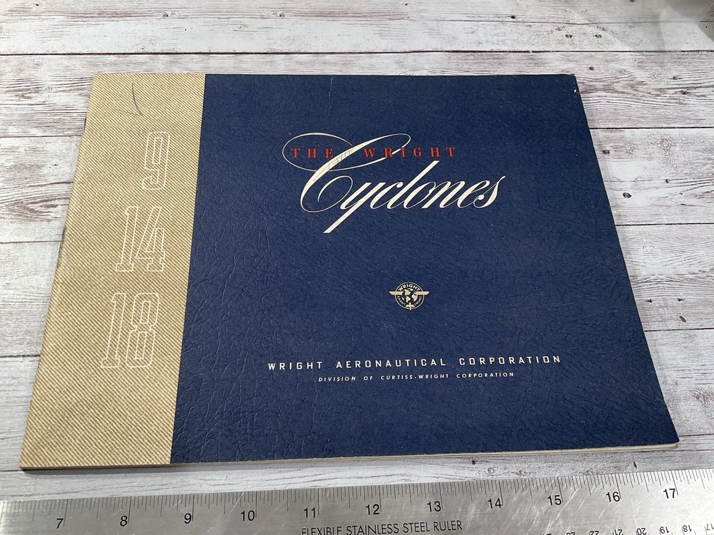 ORIGINAL WWII 1942 WRIGHT CYCLONES AIRCRAFT ENGINE BROCHURE