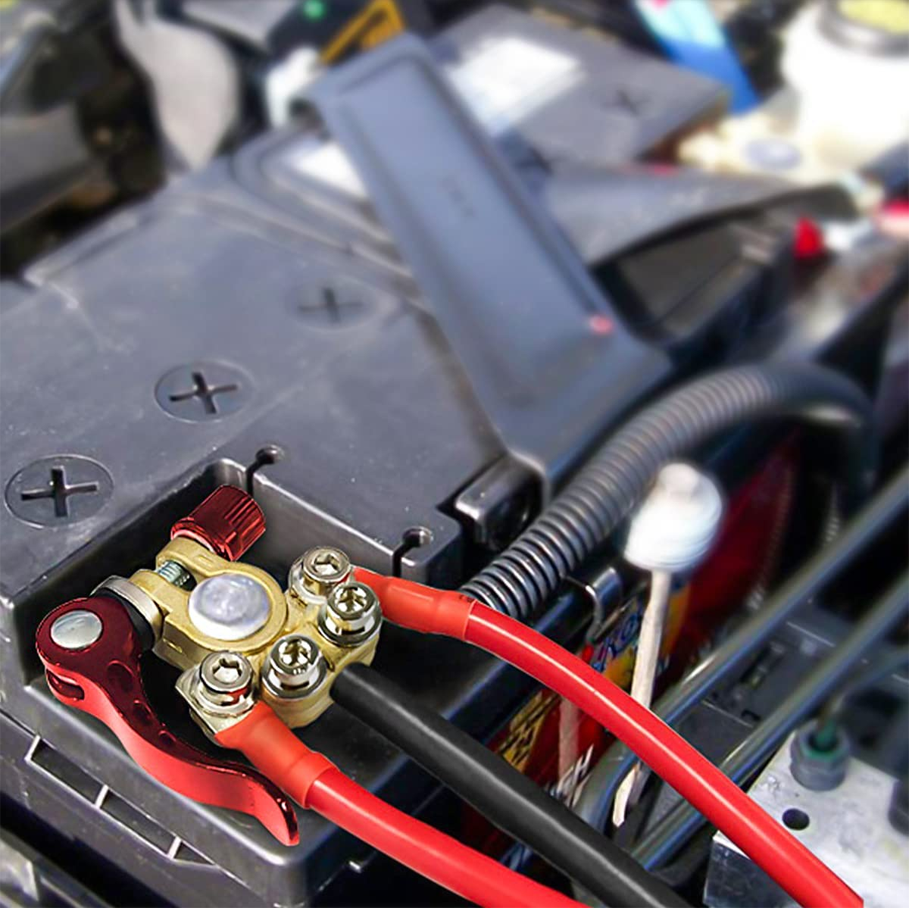 2x Quick Disconnect Cables Connectors Car Battery Post Clamp Terminal Connection