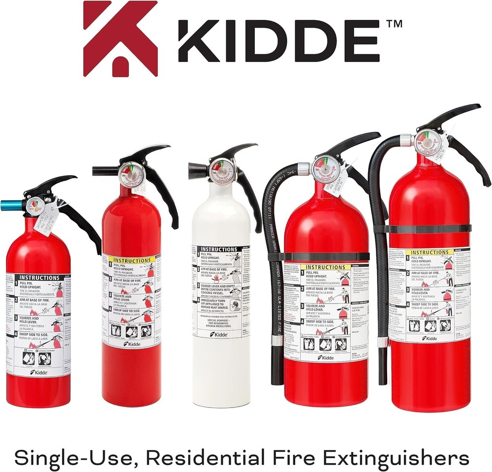 Essential Kitchen Fire Extinguishers: 2 Pack with Wall Mount Brackets Included