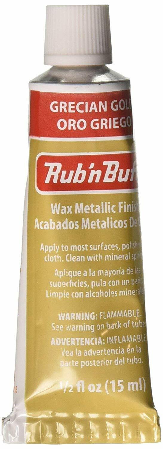 Amaco Rub 'N Buff Wax Metallic Finish, Grecian Gold, 0.5-Fluid Ounce