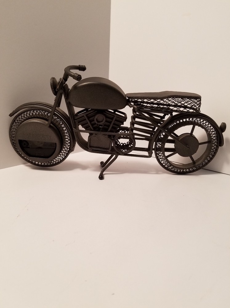 Timex Table Clock Wrought Iron Motorcycle New In Package