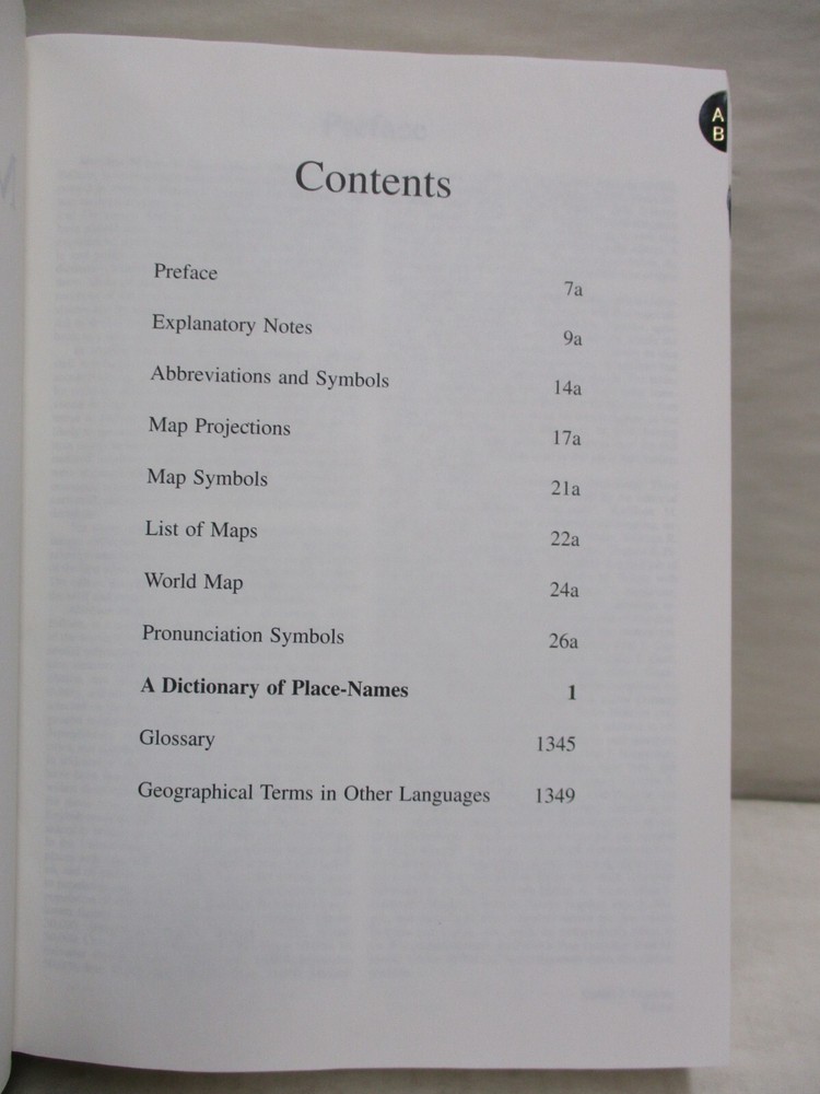 Merriam Webster's Geographical Dictionary 3rd Edition Hardcover Book 1997