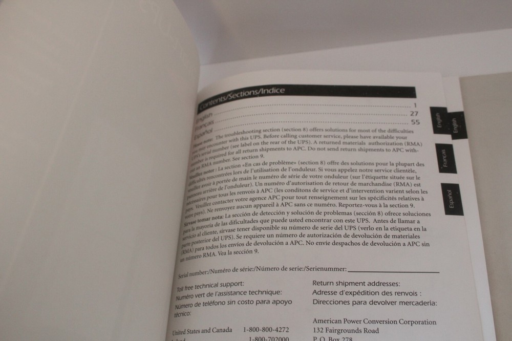 APC Smart-UPS User's Manual