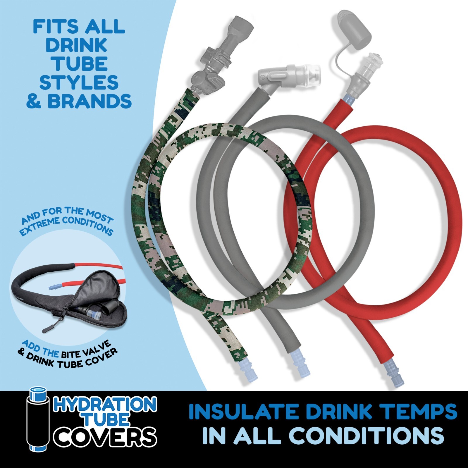 Hydration pack drink tube insulator insulated hose cover sleeve.. for Camelbak