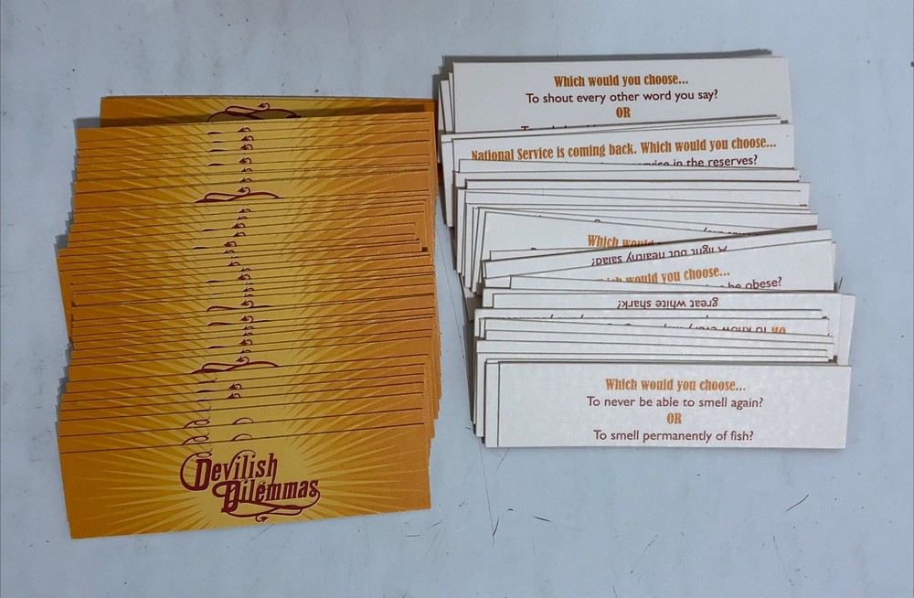 Matchbox Trivia Boxed Ginger Fox "Devilish Dilemmas" 80 Dilemmas - Complete